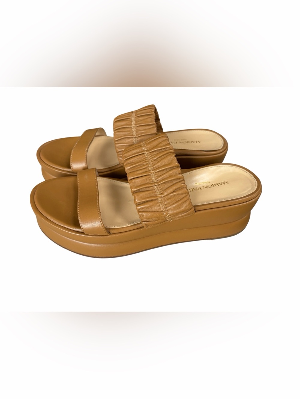 Marion Parke Margo Dual-Band Wedge Sandals size 38